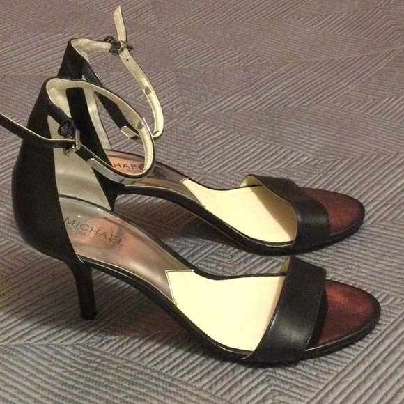 Michael Kors size 10 black leather heels for women - Picture 1 of 8